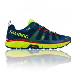 comparer et trouver le meilleur prix des chaussures Salming 5 bleue et fluo sur Sportadvice