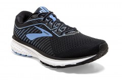 comparer et trouver le meilleur prix des chaussures Brooks Ghost 12 noire et bleue sur Sportadvice